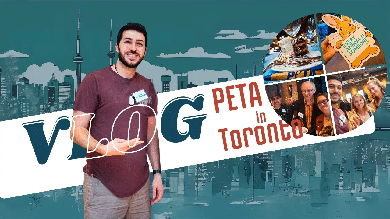 Thumbnail image for the PETA event vlog featuring Steven Muratcea and highlights from the event.
